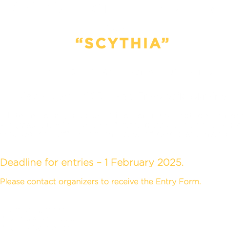 MICRO TEXTILE AND FIBRE ART “SCYTHIA” THE 3ND INTERNATIONAL EXHIBITION May - June, 2023, Ivano-Frankivs'k, Ukraine International juried exhibition of micro textile and fibre art (maximum 5x5x5 cm). Artists from all over the world, who work in different techniques of textile are invited. Deadline for entries – 1 February 2023. Please contact organizers to receive the Entry Form. Ludmila Egorova Anastasia Schneider Andrew Schneider 